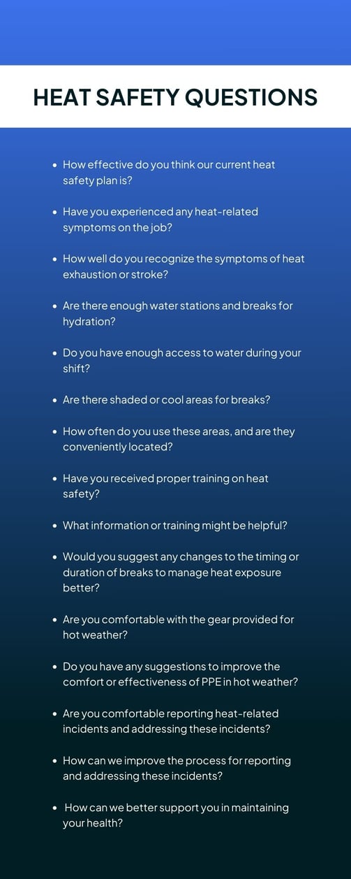 questions to start a conversation about heat safety