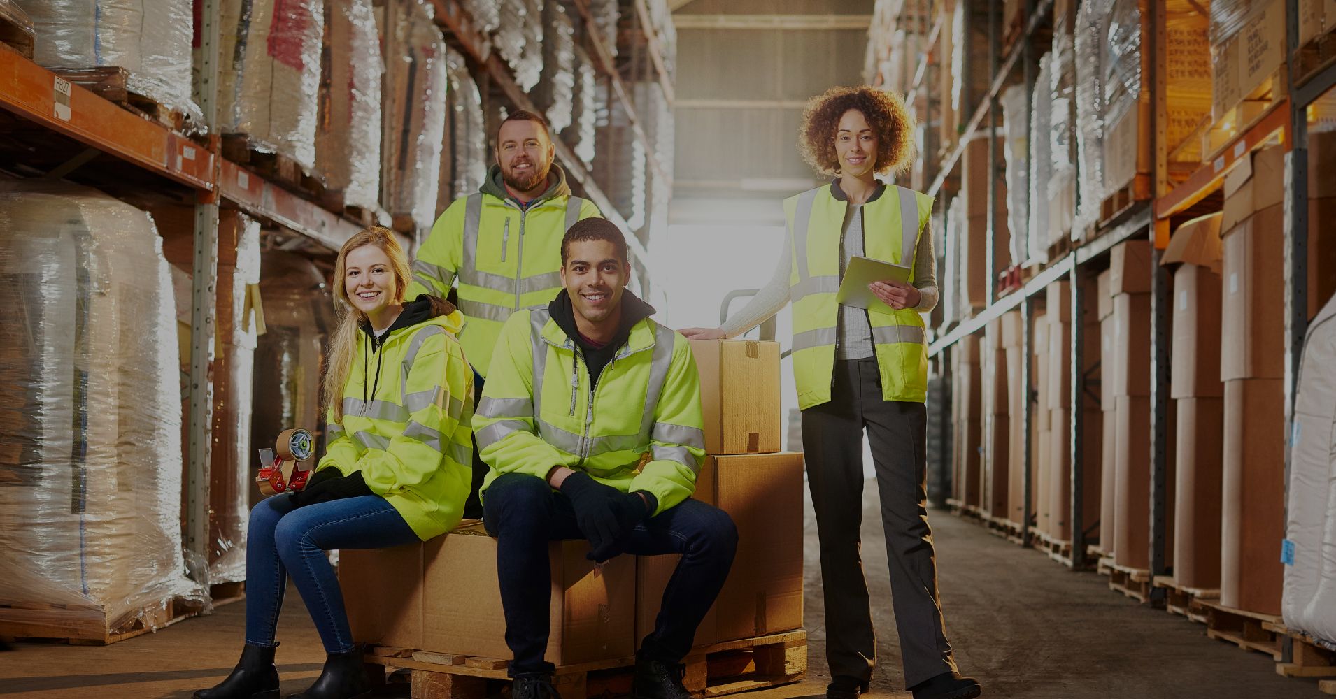 safety team in warehouse